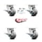 Service Caster 4 Inch Kingpinless Thermoplastic Wheel Caster Set with Brake and Swivel Lock SCC SCC-KP30S420-TPRRF-SLB-BSL-4 - alternate 3
